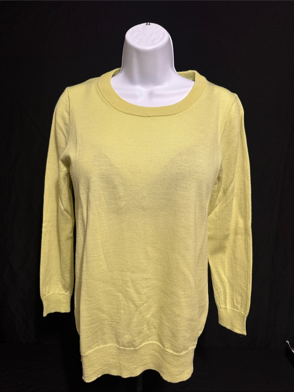 J. Crew Lemon Crewneck Sweater